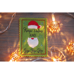 Stickdatei ITH - Postkarte Keep Calm HoHoHo